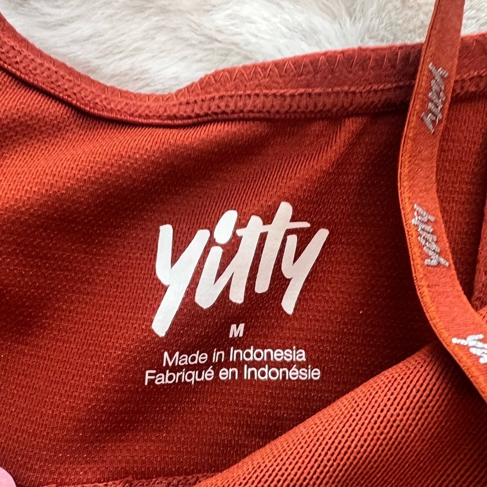 NWT: Yitty Spotlight Shaping Demi Cut Thong Bodysuit Shimmered Baddest Brown M - Picture 7 of 9